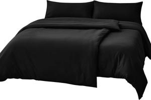 Комплект постельного белья RUIKASI, 4 предмета, 135х200/40x80, черный