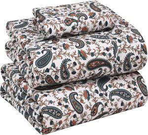 Комплект постельного белья Ruvanti, 3 предмета, 168х244/100х191/51х76 см, бирюзовый/узоры