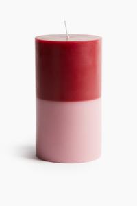 Свеча большая твердая H&M, красный/розовый