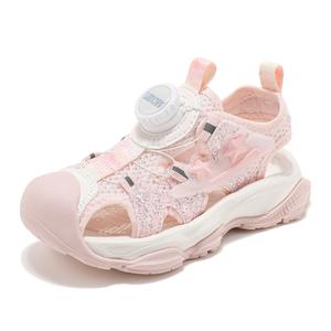 Детские сандалии, легкие, амортизирующие, нескользящие и дышащие ABC KIDS, бежевый/розовый