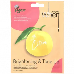 When Simply Vegan осветляющая маска для лица, 23 мл