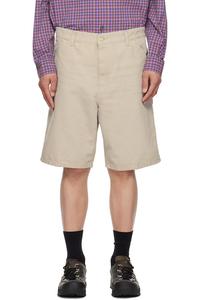 Шорты с одной наколенником Carhartt Work In Progress, бежевый