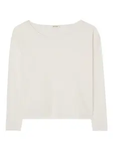 Футболка Aksun с вырезом-лодочкой и длинными рукавами American Vintage, белый