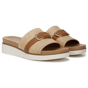 Женские плоские сандалии Genevieve Lifestride, natural tan faux leather