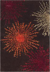 Ковер SAFAVIEH, 61 x 92 см, Soho Collection Brown/Multi SOH712B ручной работы Starburst премиум шерсть и вискоза