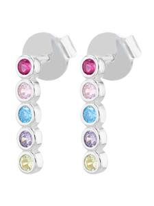 Adeliás Женские серьги - серьги-гвоздики из серебра 925 пробы с кубическим цирконием в серебряной оправе