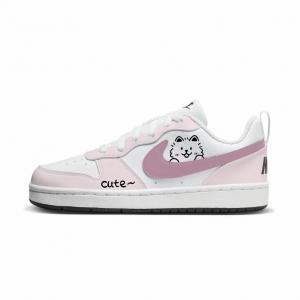 Nike Кроссовки Court Borough Sweet Cat Pink Print Low top Skateboard Shoes White Kids'