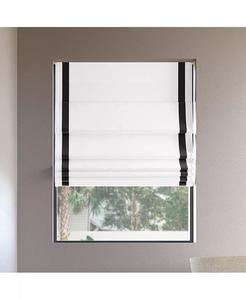 Olander Black Ribbon Border 100% затемняющие беспроводные римские шторы Sun Zero, черный