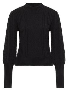 Женский вязаный свитер черного цвета faina