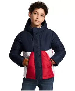 Мальчиковая куртка-пуховик с цветными блоками для возраста 8-20 лет Tommy Hilfiger, мультиколор