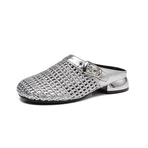 Женские сандалии с закрытым носком, устойчивые к истиранию и резиновой подошвой VAEL, Silver