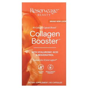 ReserveAge Nutrition, Collagen Booster с гиалуроновой кислотой и ресвератролом, 60 капсул