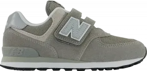 Детские кроссовки New Balance 574 Core Hook & Loop Wide, серый