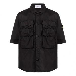 Рубашка garment dyed shirt 'black' Stone Island, черный