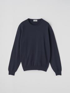 Вязаный пуловер из хлопка с круглым вырезом | S4888 | 24G, современный крой