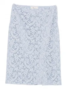 Юбка миди с цветочным кружевом BLUMARINE, синий