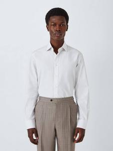 Хлопковая микросетчатая рубашка Non Iron Tailored Fit John Lewis, Neutral