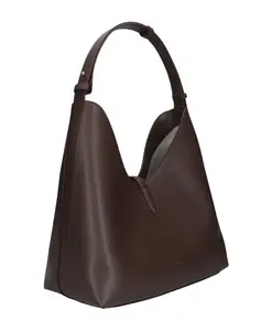 Коричневая сумка-хобо через плечо goccia m Furla, коричневый