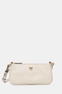Кожаная сумка Pinko, бежевый