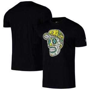 Мужская черная футболка Pittsburgh Pirates Sugar Skulls New Era