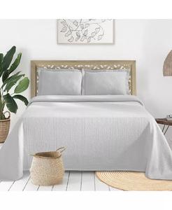 100% хлопок, всесезонный комплект из 2-х покрывал Fleur De Lis Medallion, Twin Superior, белый