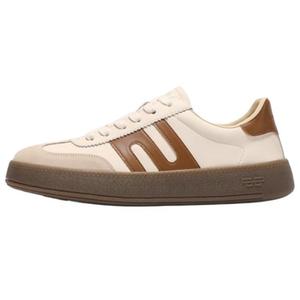 BELLE Низкие скейтерские кросcовки мужские бело-коричневые, цвет White Brown