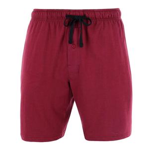 Мужская трикотажная пижама без тегов с короткими рукавами и боковыми карманами Hanes, цвет zinfandel red