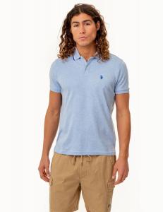 Футболка поло U.S. Polo Assn. Slim Fit Solid Interlock, голубой