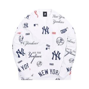 Лонгслив Kith For Major League Baseball New York Yankees All Over Long-Sleeve Tee 'White', белый