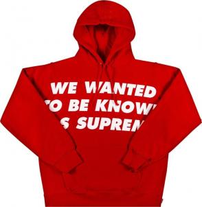 Толстовка Supreme Known As Hooded Sweatshirt 'Red', красный