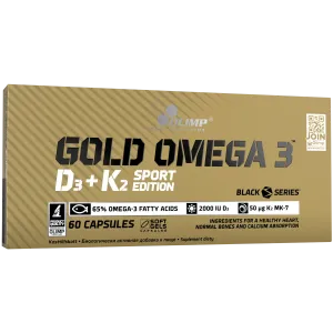 Olimp Gold Omega 3 D3+K2 Sport Edition биологически активная добавка, 60 капсул/1 упаковка