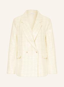 Твидовый блейзер с пайетками Mrs & Hugs, экрю