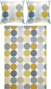 Постельное белье охра-серебро-белый 1x 200x200 см + 2x 80x80 см Erwin Müller