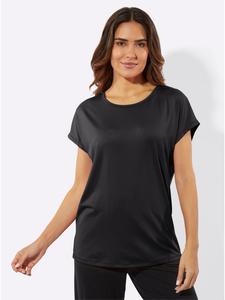 черная рубашка с круглым вырезом Sieh an!