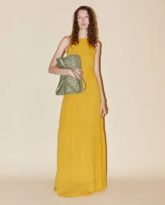 Длинное платье на резинках Sfera, желтый