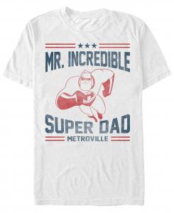 Мужская футболка с коротким рукавом disney pixar the incredibles mr. super dad metroville Fifth Sun, белый