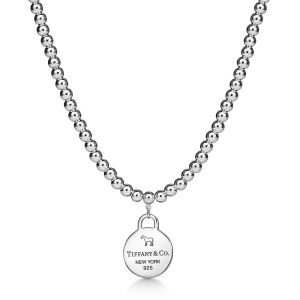 Колье Tiffany & Co. The Return to Tiffany x Beyoncé Collection Round Tag Bead, серебро