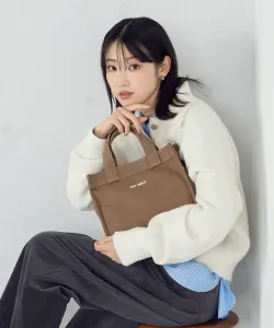 Мини-сумка из холста Mono Comme Ca, цвет Brown