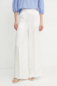 Брюки с добавлением льна Twinset, бежевый