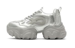 Кроссовки женские толстые низкие Daphne, серебряный