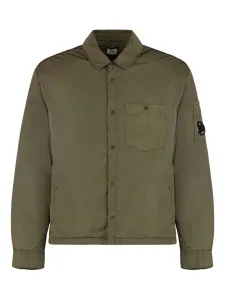 Пуховик с декором Lens C.P. Company, зеленый