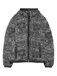 Пальто Camelia с капюшоном и цветочным принтом Blauer, черный