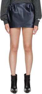 Мини-юбка темно-синего цвета со сборками We11done