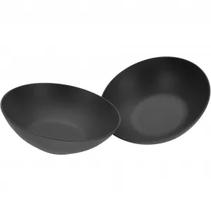 Салатница CreaTable «Soft Touch Black», 2 предмета, керамогранит, Ø 24 см, черный