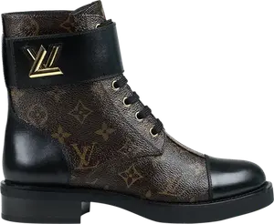 Ботинки Louis Vuitton Wmns Wonderland Flat Ranger Monogram, коричневый