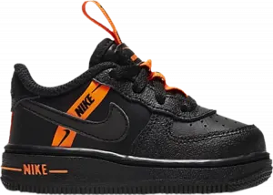 Кроссовки Nike Force 1 LV8 KSA TD 'Worldwide Pack - Black Total Orange', черный