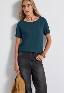 Футболка Street One Basic T-shirt, Türkis/Blue