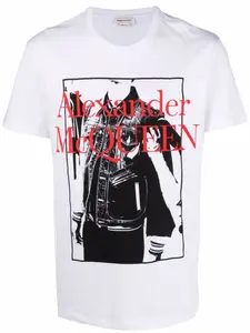 Футболка с логотипом Alexander Mcqueen, белый