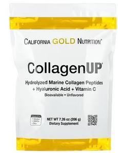 Гиалуроновая Кислота и Витамин C California Gold Nutrition CollagenUP, 206 г