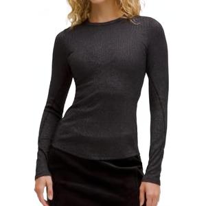 Футболка Hold Tight Regular женская Lululemon, серебристый/черный